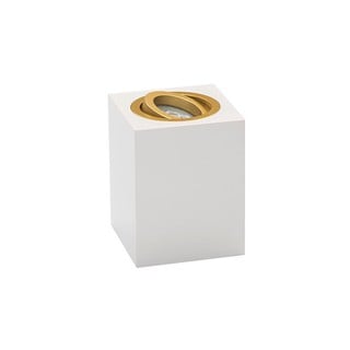 Σποτ Οροφής GU10 Λευκό-Χρυσό D90x90mm S042-Σ042
