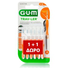 Gum Trav-ler (0.9mm) - ΠΟΡΤΟΚΑΛΙ, 2 x 6τμχ. (1412) (1+1 Δώρο)