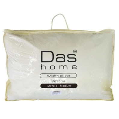 Das Home Μαξιλαρι Μαλλινο 50χ70 1020 Ecru 50x70