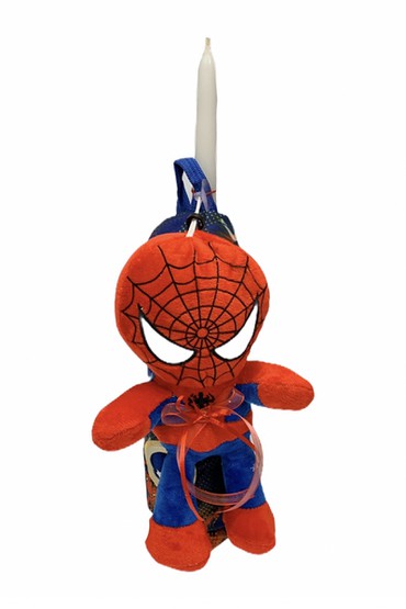 Πασχαλινή λαμπάδα Spiderman λούτρινο μαζί με σακίδιο