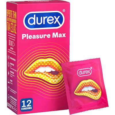 DUREX Προφυλακτικά Με Ραβδώσεις Pleasuremax x12