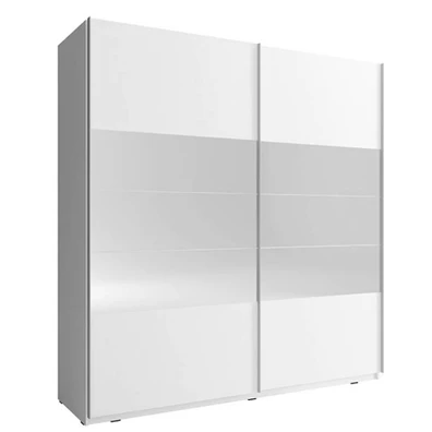 Ντουλάπα Συρόμενη Mika-1 Χρώμα Λευκό 200x214x63 cm