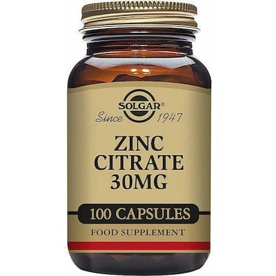 Solgar Zinc Citrate 30mg 100veg. caps