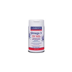 Lamberts Omega 3 For Kids Berry Bursts Συμπλήρωμα Διατροφής Για Τη Σωστή Λειτουργία Του Εγκεφάλου 30 κάψουλες