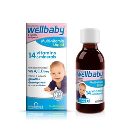 Vitabiotics Wellbaby Multi-Vitamin Liquid Παιδικό Πολυβιταμινούχο Συμπλήρωμα Διατροφής 150 ml