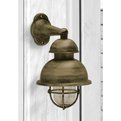 Brass Wall Light N.5300 E27 Ip64 40W Antique