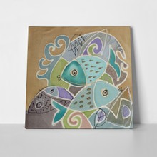 Abstract painting two fish 242731753 a