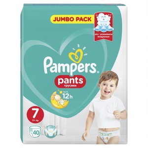 PAMPERS Pants up to 12h N7 17+kg Jumbo pack 40τεμά