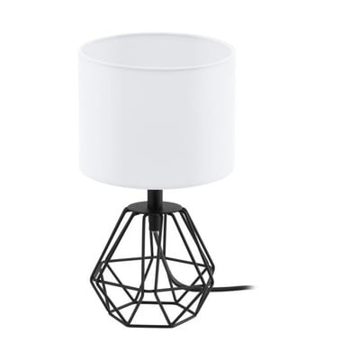 Table Lamp Carlton Black With White Shade 1Xe14