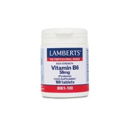 Lamberts Vitamin B6 50mg Pyridoxine Συμπλήρωμα Διατροφής Για Τις Γυναίκες 100 ταμπλέτες
