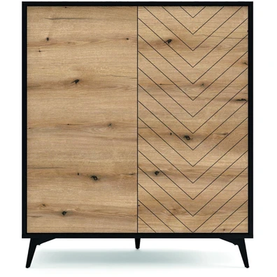 Μπουφές Diamond Ανθρακί+Evoke 104x119x39cm 