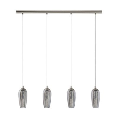 Pendant Light Farsala Nickel Mat With Black And Tr