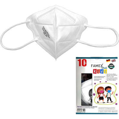 FAMEX Particle Filtering Half NR Παιδική Μάσκα Προστασίας FFP2 Λευκή 50 Τεμάχια 5x10