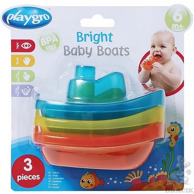 PLAYGRO Bright Baby Boats Παιχνίδι Μπάνιου Καραβάκια 6m+
