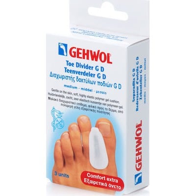 GEHWOL Toe Divider GD medium Διαχωριστής δακτύλων ποδιών μεσαίος 3 Τεμάχια