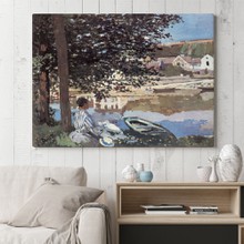 Monet   river scene at bennecourt