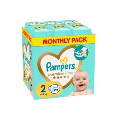 Pampers Premium Care Diapers Size 2 (4-8kg) Baby Diapers 224 pieces