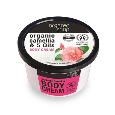 ORGANIC SHOP Japanese Camellia Body Cream Βιολογική Καμέλια & 5 Έλαια Κρέμα σώματος 250ml