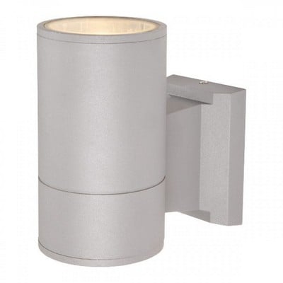 Wall Light E27 15W Cylinder Aluminum Silver