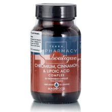 Terranova Chromium Cinnamon & Lipoic Acid - Σάκχαρο, 50 caps