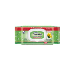 Wet Hankies Clean & Protect Antibacterial Υγρά Αντιβακτηριδιακά Μαντηλάκια Λεμόνι 72 τεμάχια