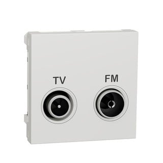 New Unica Πρίζα Απλή TV/RD Λευκό NU345118