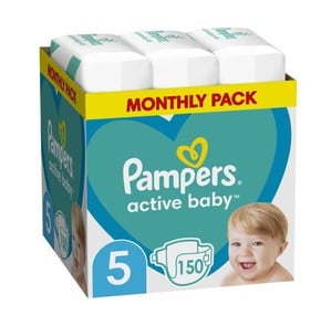 Pampers Active Baby Πάνες Μέγεθος 5 (11-16 kg), Mo