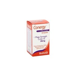 Health Aid Conergy CoQ10 Συμπλήρωμα Διατροφής Απελευθέρωσης Ενέργειας Με Αντιοξειδωτικές Ιδιότητες 30 κάψουλες