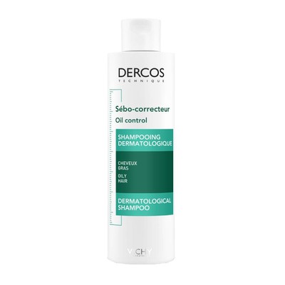 VICHY Dercos Technique Sebo-Correcteur Oil Control Advanced Action For Oily Hair Σαμπουάν Για Ρύθμιση Της Λιπαρότητας 200ml