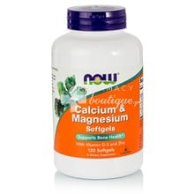 Now Calcium & Magnesium - Οστά / Εμμηνόπαυση, 120 softgels