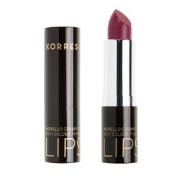 Korres Morello Creamy Lipstick No 28 Λαμπερό Μωβ, Σταθερό-Λαμπερό Αποτέλεσμα 3,5 gr