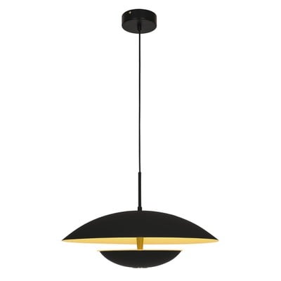 Pendant Light Metal Φ40cm Black Led 16W 3000K Moni