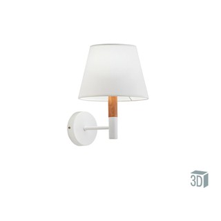 Wall Light  with Fabric Shade E14 White Villy 4167