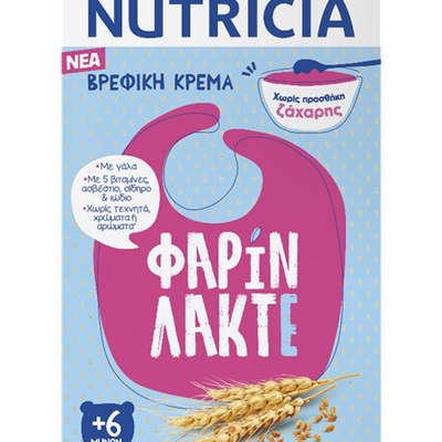 NUTRICIA Βρεφική Κρέμα Με Γάλα Φαρίν Λακτέ Από 6 Μηνών 250g