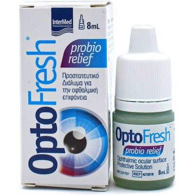 OPTOFRESH Probio Relief Οφθαλμικές Σταγόνες Για Προστασία Από Ξηροφθαλμία 8ml