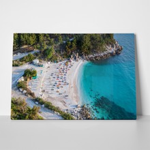 Aerial view marble beach thassos greece 670205623 a
