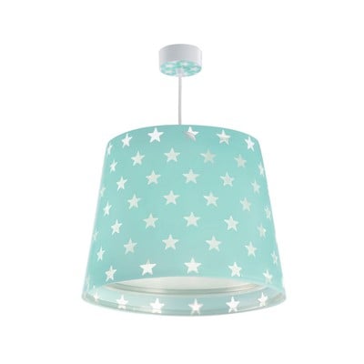 Kids Green Pendant Ceiling Light Stars With Fluore