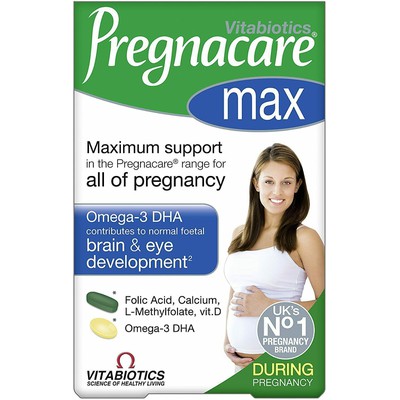 PREGNACARE Max Συμπλήρωμα Για Τη Μέγιστη Διατροφική Υποστήριξη Των Γυναικών Κατά Την Περίοδο Της Εγκυμοσύνης, 56 tabs + 28 caps