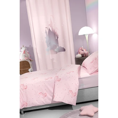 Κουρτίνα Soft - Touch Pinto Pinky με Τρουκς 160x24