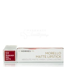 Korres Morello Matte Lipstick - 59 (Burgundy Red), 3.5gr