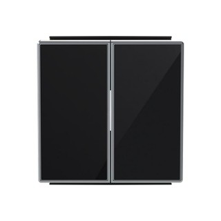 Sky Niessen Double Cover Plate Black Glass 8511CN 
