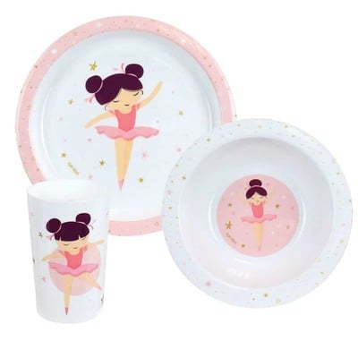 Kid'S Dinner Set Ballerine - 3 Pieces