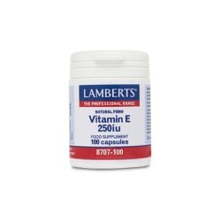 Lamberts Vitamin E 250 IU Natural Form For Maintaining Good Skin Health 100 capsules