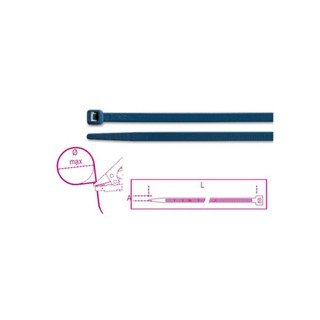 Cable Ties Detectable by Metal Detectors Blue 3.6x