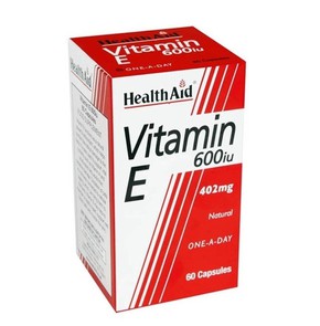 Health Aid Vitamin E 600iu  Φυσική Βιταμίνη Ε, 60c