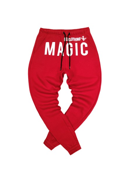 Magicbee logo pants - red