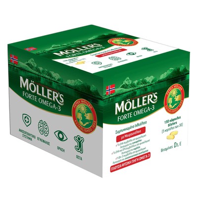 Moller's Forte Omega-3  150 Κάψουλες (5 Καρτέλες τ