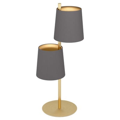 Table Lamp Almeida Gold With Cappuccino/Brass Shad