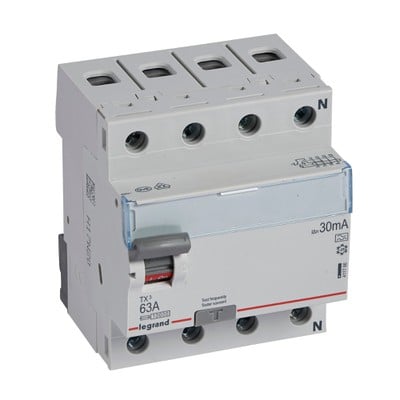 Tx3 Residual Current Circuit Breaker 4P D 63A 30Ma