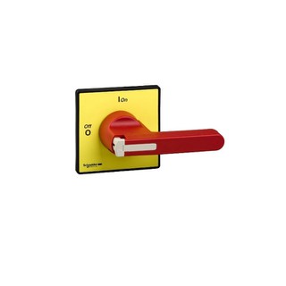 Handles & Front Plates Red Handle Yellow Front wit